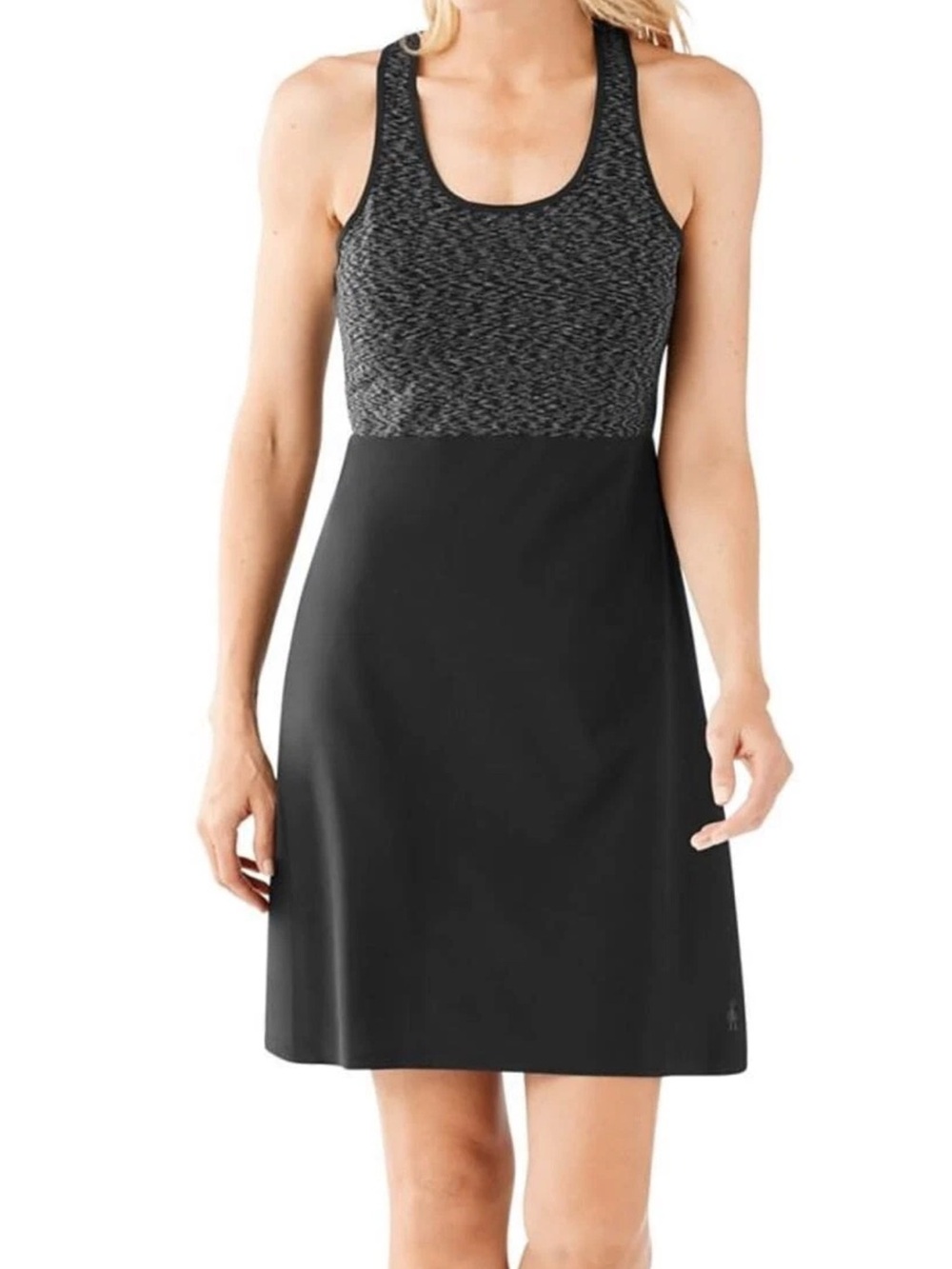 Smartwool Willow Lake Midi Dress Merino Wool Lightweight Black Women's Small d97